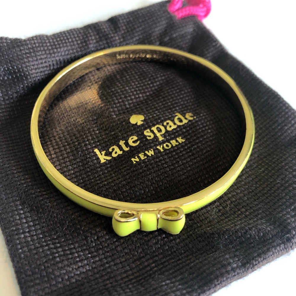 kate spade yellow bow bangle